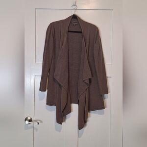 Barefoot Dreams Bamboo Chic Lite Open Front Cardigan Brown Size L/XL